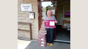Sheffield care home enjoys donation from Costa Coffee